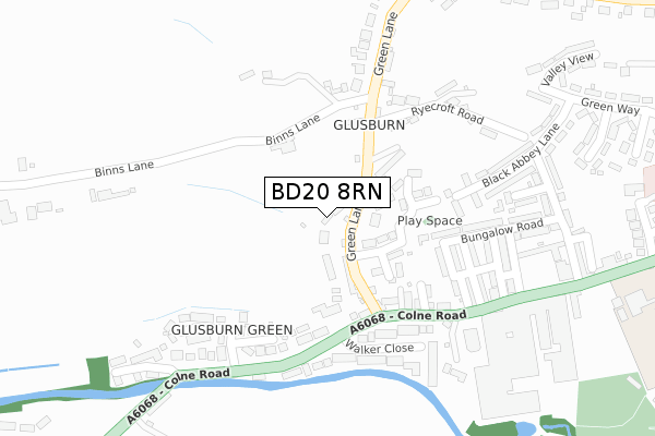 BD20 8RN map - large scale - OS Open Zoomstack (Ordnance Survey)