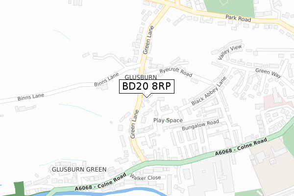 BD20 8RP map - large scale - OS Open Zoomstack (Ordnance Survey)