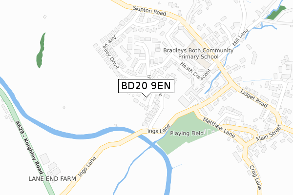 BD20 9EN map - large scale - OS Open Zoomstack (Ordnance Survey)