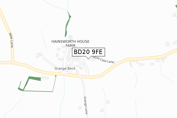 BD20 9FE map - large scale - OS Open Zoomstack (Ordnance Survey)