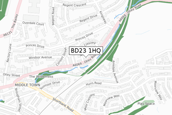 BD23 1HQ map - large scale - OS Open Zoomstack (Ordnance Survey)