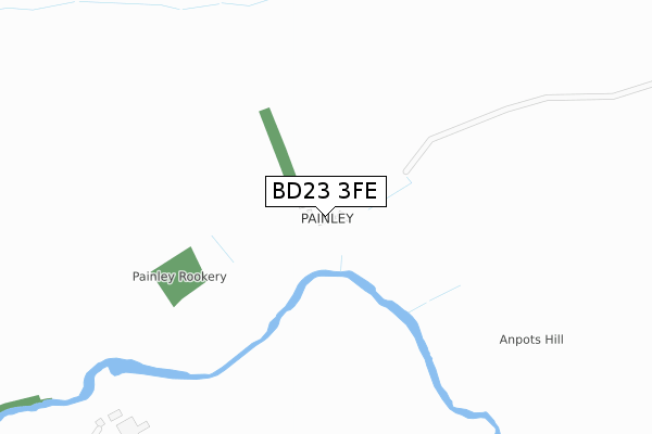 BD23 3FE map - large scale - OS Open Zoomstack (Ordnance Survey)