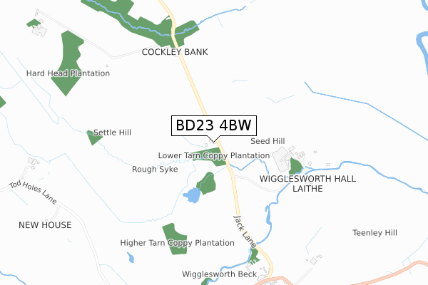 BD23 4BW map - small scale - OS Open Zoomstack (Ordnance Survey)