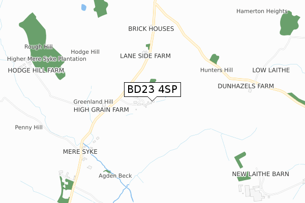 BD23 4SP map - small scale - OS Open Zoomstack (Ordnance Survey)