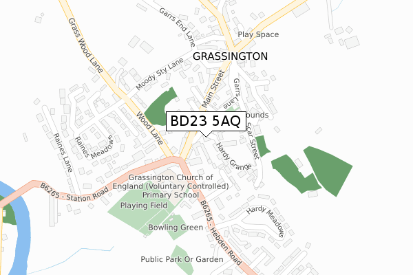 BD23 5AQ map - large scale - OS Open Zoomstack (Ordnance Survey)