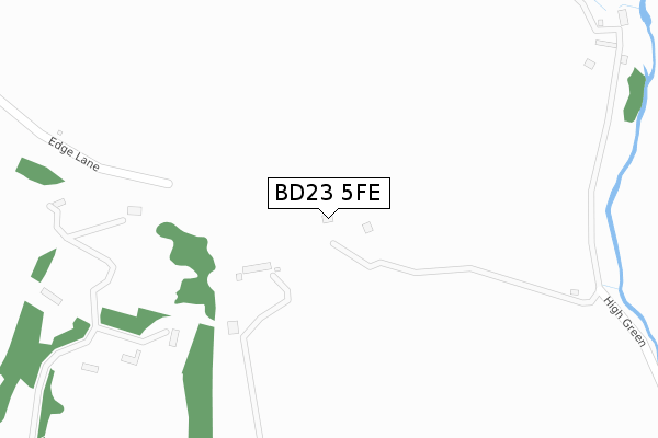 BD23 5FE map - large scale - OS Open Zoomstack (Ordnance Survey)