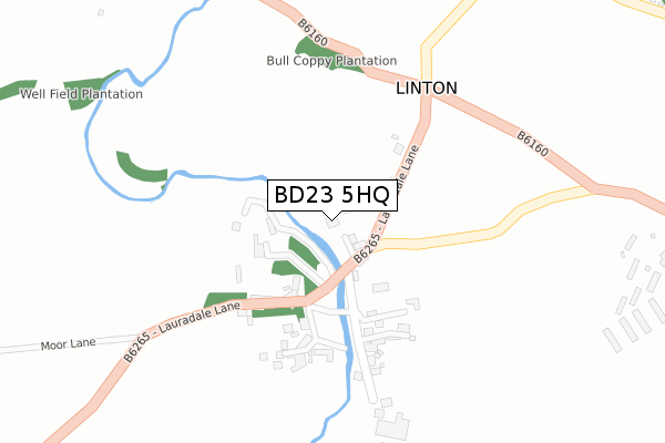 BD23 5HQ map - large scale - OS Open Zoomstack (Ordnance Survey)