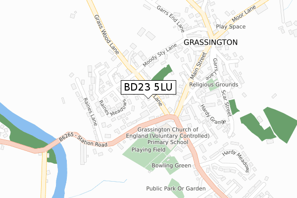 BD23 5LU map - large scale - OS Open Zoomstack (Ordnance Survey)