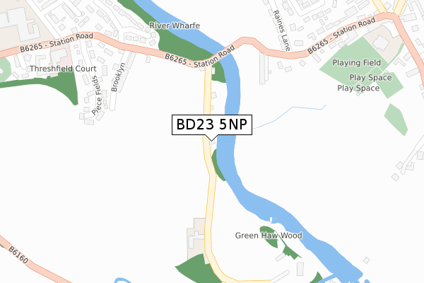 BD23 5NP map - large scale - OS Open Zoomstack (Ordnance Survey)