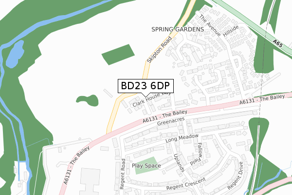 BD23 6DP map - large scale - OS Open Zoomstack (Ordnance Survey)