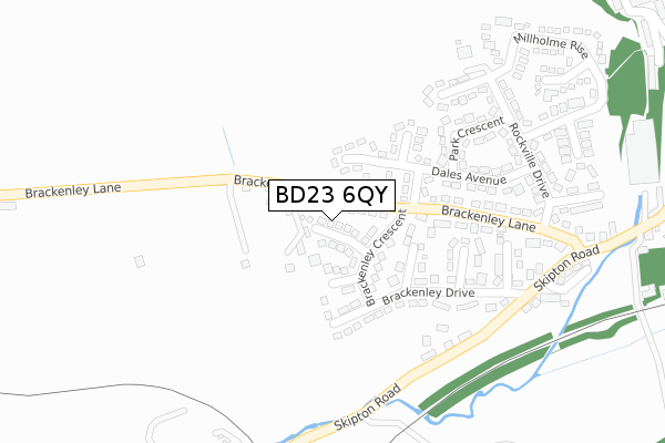 BD23 6QY map - large scale - OS Open Zoomstack (Ordnance Survey)