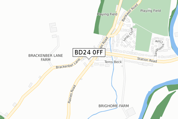 BD24 0FF map - large scale - OS Open Zoomstack (Ordnance Survey)