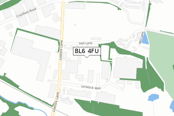 BL6 4FU map - large scale - OS Open Zoomstack (Ordnance Survey)