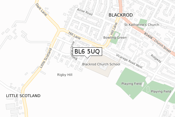 BL6 5UQ map - large scale - OS Open Zoomstack (Ordnance Survey)