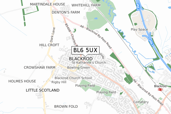 BL6 5UX map - small scale - OS Open Zoomstack (Ordnance Survey)