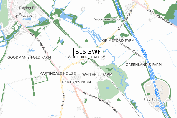 BL6 5WF map - small scale - OS Open Zoomstack (Ordnance Survey)