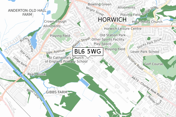 BL6 5WG map - small scale - OS Open Zoomstack (Ordnance Survey)