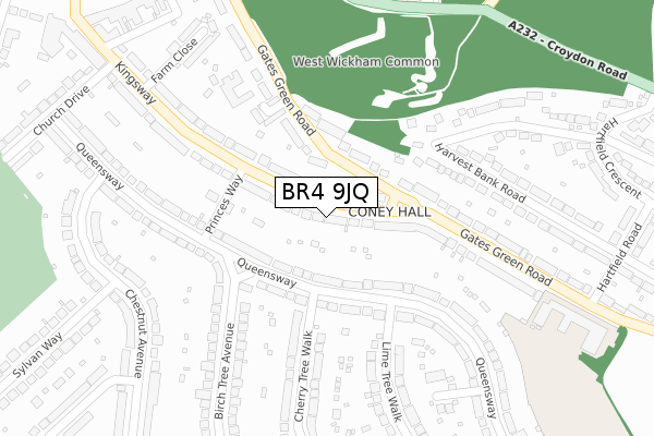 BR4 9JQ map - large scale - OS Open Zoomstack (Ordnance Survey)