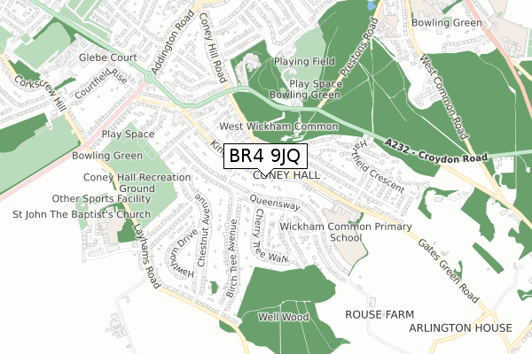 BR4 9JQ map - small scale - OS Open Zoomstack (Ordnance Survey)