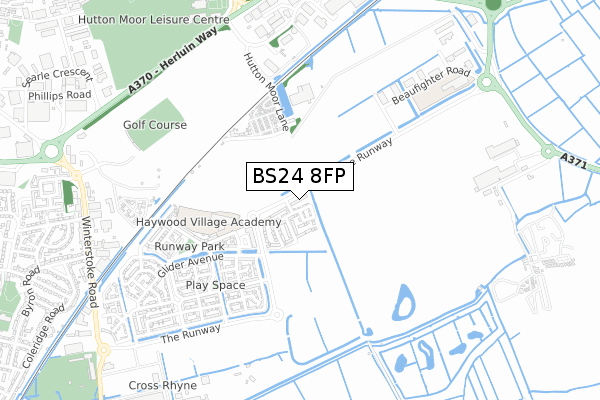 BS24 8FP map - small scale - OS Open Zoomstack (Ordnance Survey)