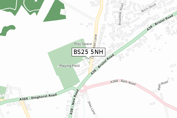 BS25 5NH map - large scale - OS Open Zoomstack (Ordnance Survey)