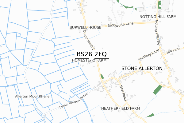 BS26 2FQ map - small scale - OS Open Zoomstack (Ordnance Survey)