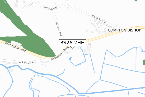 BS26 2HH map - large scale - OS Open Zoomstack (Ordnance Survey)