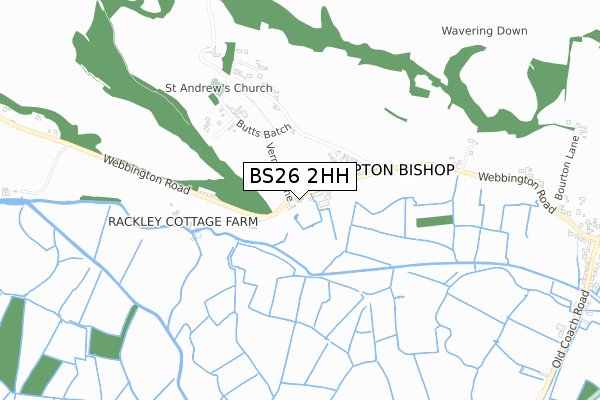 BS26 2HH map - small scale - OS Open Zoomstack (Ordnance Survey)