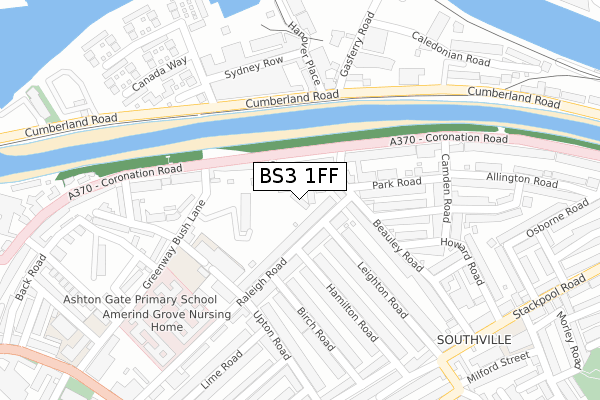 BS3 1FF map - large scale - OS Open Zoomstack (Ordnance Survey)