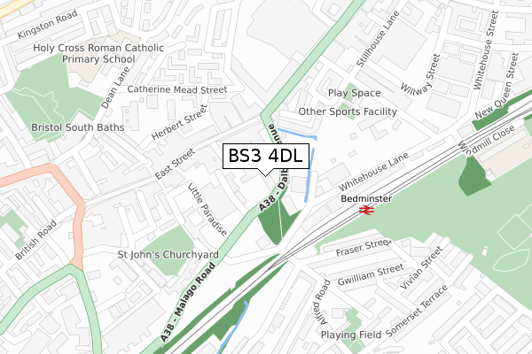 BS3 4DL map - large scale - OS Open Zoomstack (Ordnance Survey)