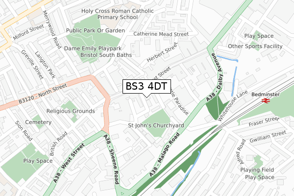 BS3 4DT map - large scale - OS Open Zoomstack (Ordnance Survey)