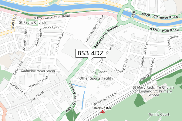 BS3 4DZ map - large scale - OS Open Zoomstack (Ordnance Survey)