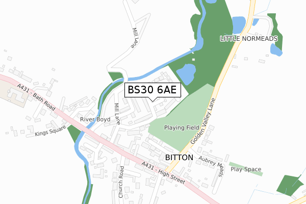 BS30 6AE map - large scale - OS Open Zoomstack (Ordnance Survey)