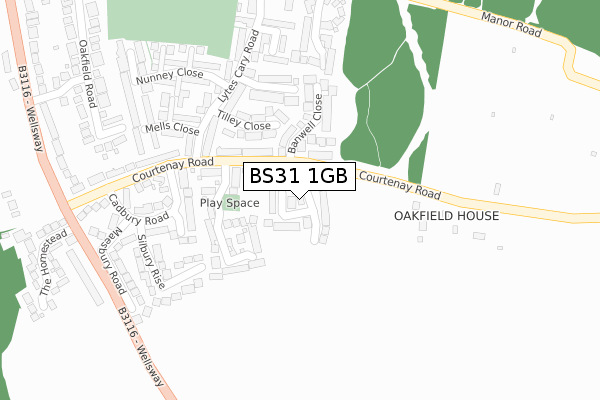 BS31 1GB map - large scale - OS Open Zoomstack (Ordnance Survey)