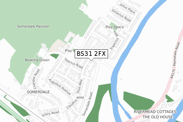 BS31 2FX map - large scale - OS Open Zoomstack (Ordnance Survey)