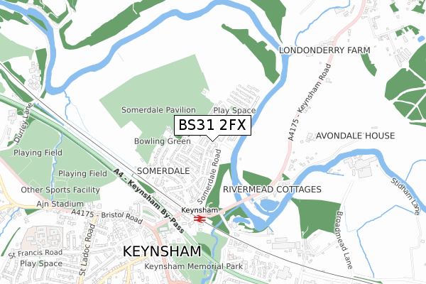 BS31 2FX map - small scale - OS Open Zoomstack (Ordnance Survey)