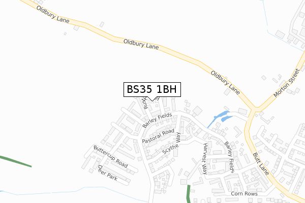 BS35 1BH map - large scale - OS Open Zoomstack (Ordnance Survey)