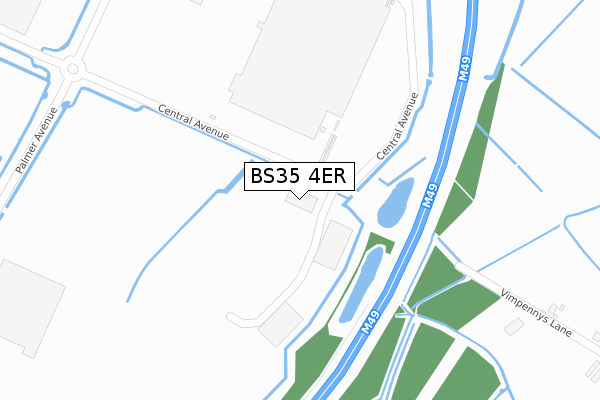 BS35 4ER map - large scale - OS Open Zoomstack (Ordnance Survey)