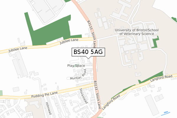 BS40 5AG map - large scale - OS Open Zoomstack (Ordnance Survey)