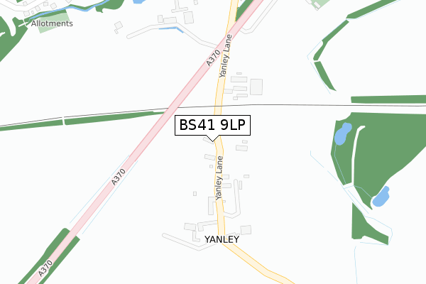 BS41 9LP map - large scale - OS Open Zoomstack (Ordnance Survey)