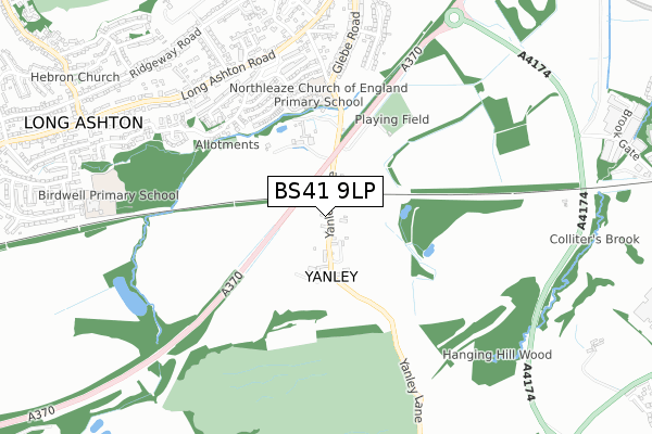 BS41 9LP map - small scale - OS Open Zoomstack (Ordnance Survey)