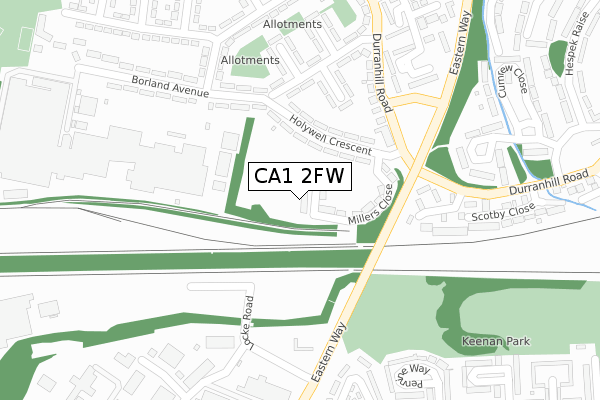 CA1 2FW map - large scale - OS Open Zoomstack (Ordnance Survey)