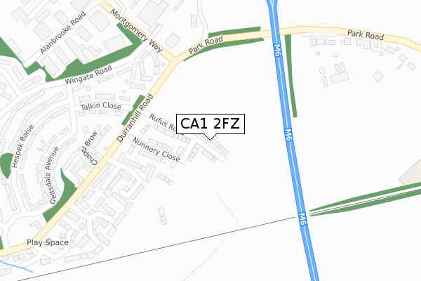 CA1 2FZ map - large scale - OS Open Zoomstack (Ordnance Survey)