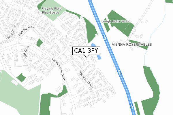 CA1 3FY map - large scale - OS Open Zoomstack (Ordnance Survey)