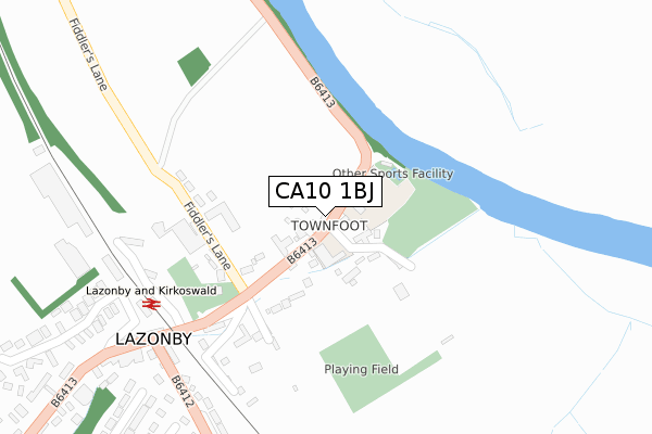 CA10 1BJ map - large scale - OS Open Zoomstack (Ordnance Survey)