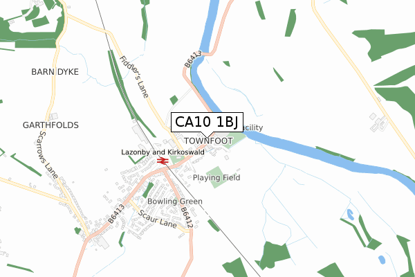 CA10 1BJ map - small scale - OS Open Zoomstack (Ordnance Survey)