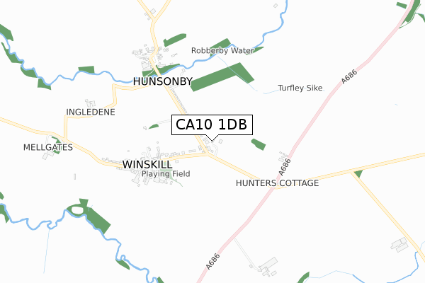 CA10 1DB map - small scale - OS Open Zoomstack (Ordnance Survey)