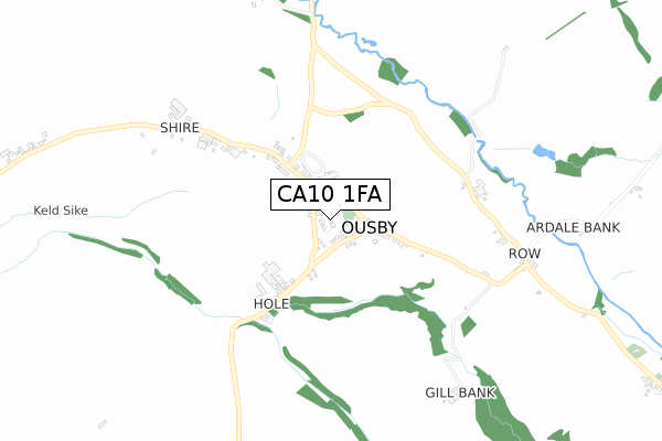 CA10 1FA map - small scale - OS Open Zoomstack (Ordnance Survey)