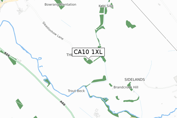 CA10 1XL map - small scale - OS Open Zoomstack (Ordnance Survey)