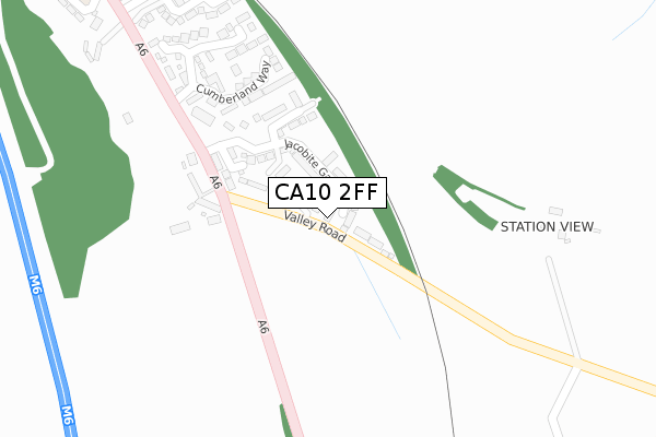 CA10 2FF map - large scale - OS Open Zoomstack (Ordnance Survey)